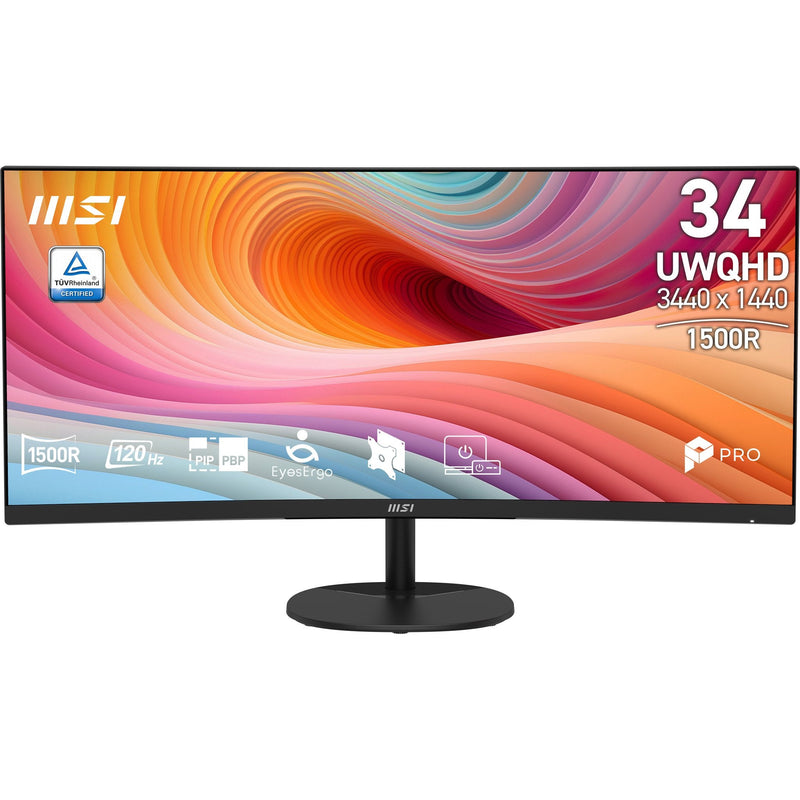 MSI Monitor Pro MP341CQ E12 34 Ultrawide Quad HD 120HZ VA Curved Speakers
