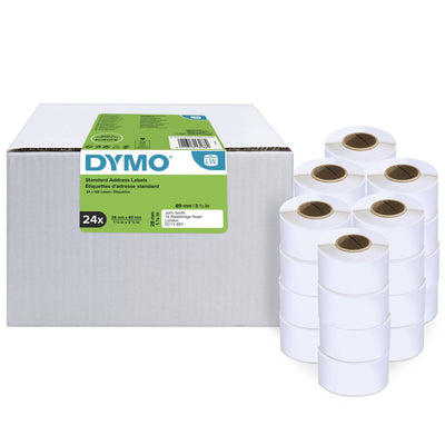 Dymo Tape Labels Enví Or White 28X89MM (24 Rolls Rotuladora Labelwriter — image 1