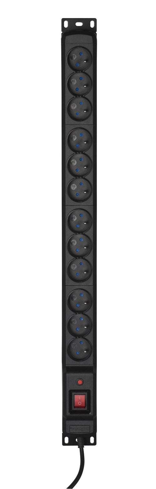 Activejet Protector Sobretensión Combo 12 Salidas 5M 16A 3680W Black — image 1