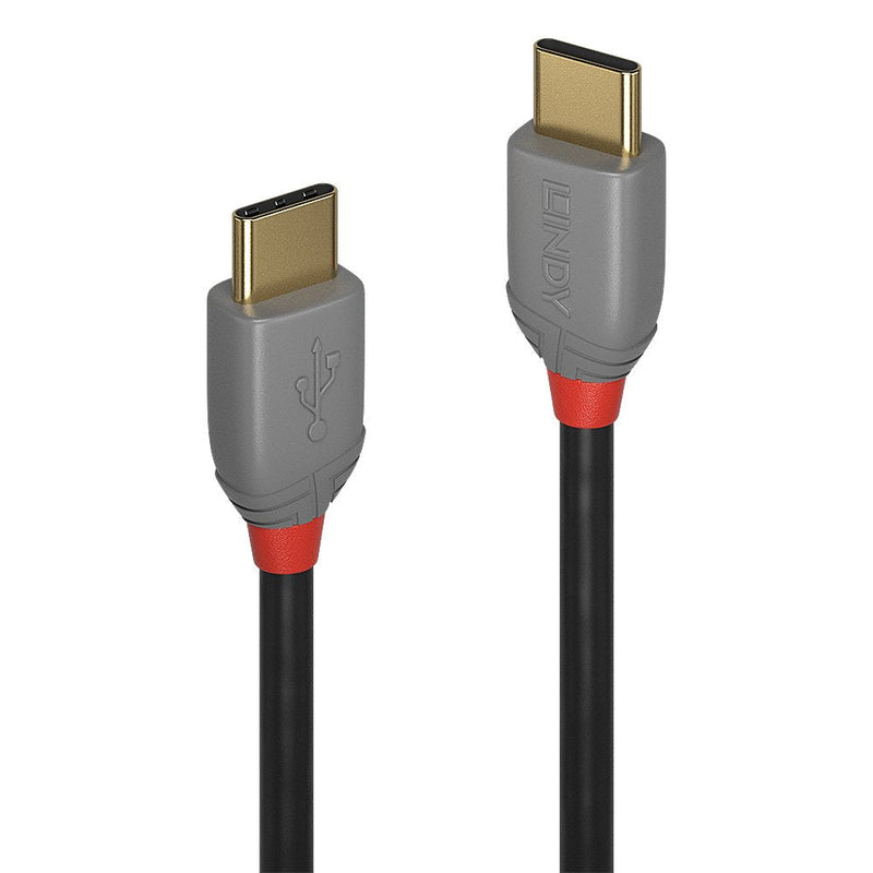 Lindy 36873 USB Cable 3M USB 2.0 USB C Black Grey