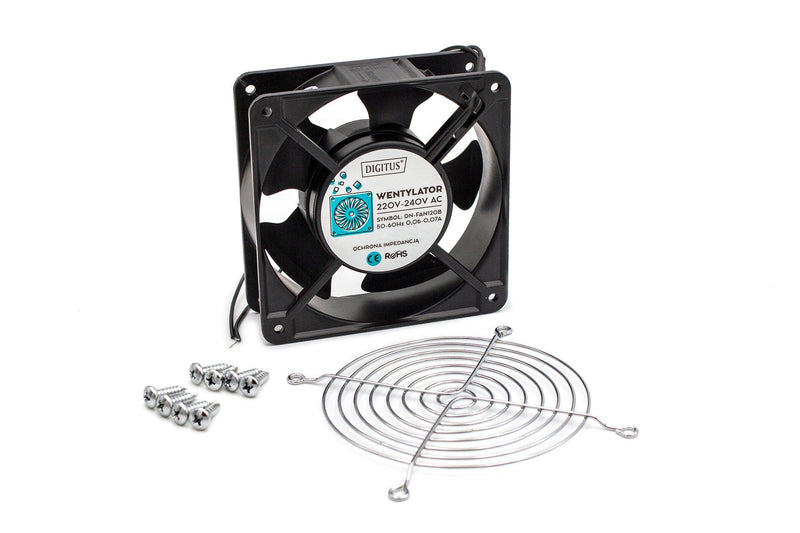 Fan Kit: Fan DN-FAN120B, Metal Cover DN-FAN120/Gr, Screw DN-FAN-M4.8 - 8 Pcs