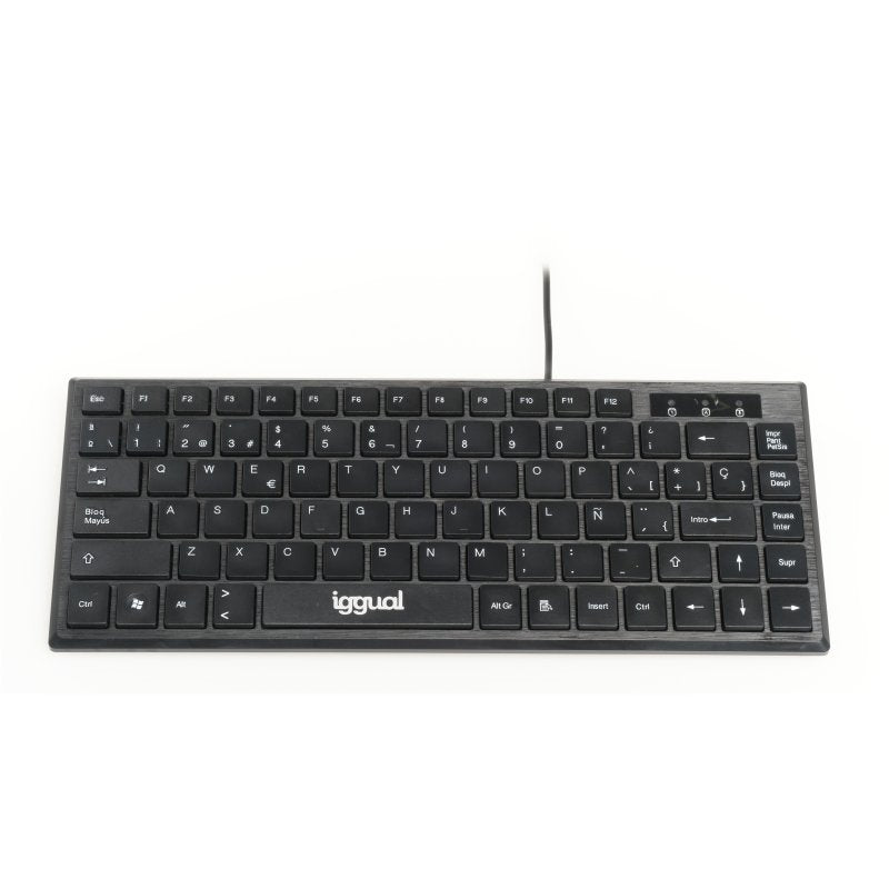 Iggual Keyboard USB Compacto Tkl Slim Tkl-usb Black