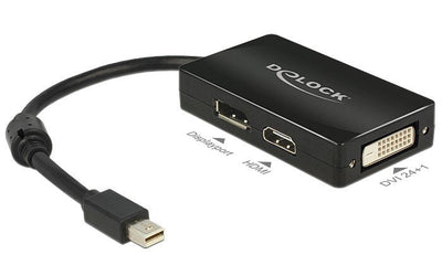 Delock Adapter Mini DisplayPort 1.1 Male DisplayPort / HDMI / DVI — image 1