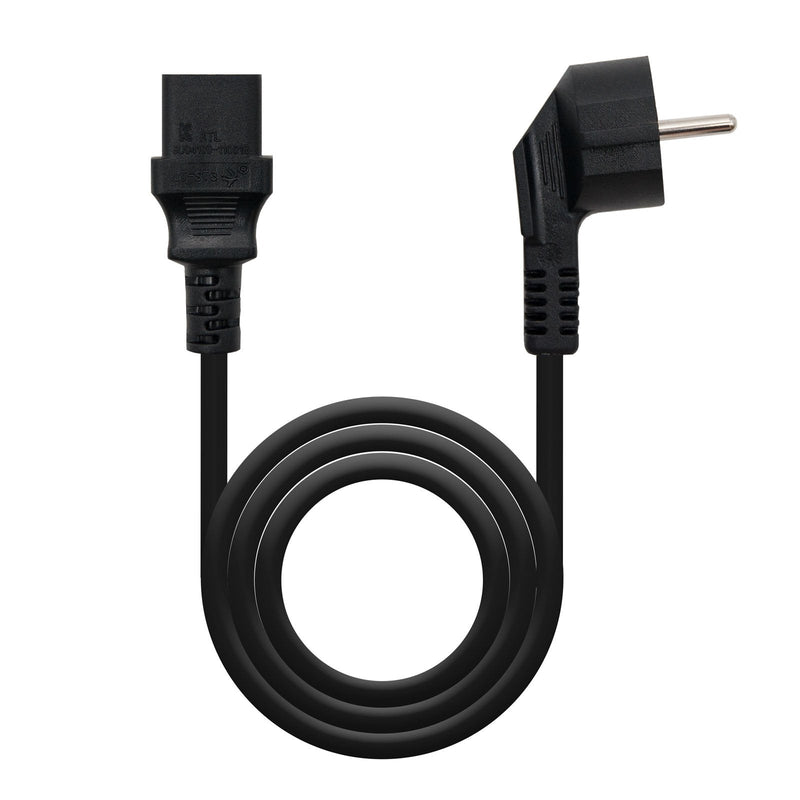Nanocable Cable Power CPU - Shucko CEE7 Male a C-13 Female 1.50M - Black