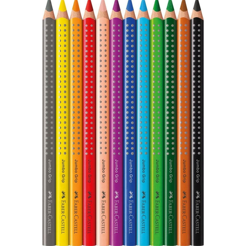 Faber-castell Pencil Colour Jumbo Grip, Case Cartón 12, Set 110912