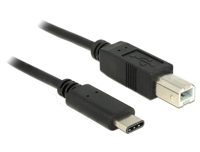 Delock 83601 USB Cable 1M 2.0 USB C USB B Black