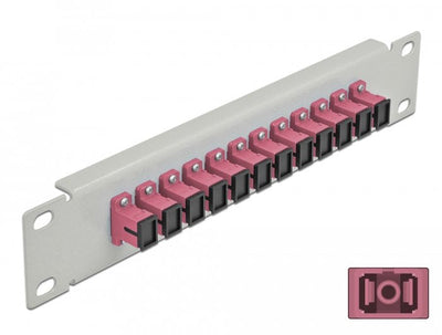 Delock 10 Lwl Patchpanel 12 Port Sc Simplex Violetat 1 He Grey — image 1