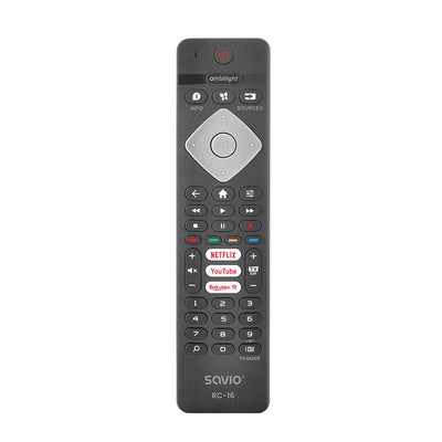 Savio Remote Control Universal /Reemplazo Philips TV, Smart TV, RC-16 — image 1