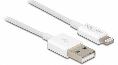 Delock Cable Charging And Datos USB Iphone ™, Ipad ™, Ipod ™ White 1M — image 1