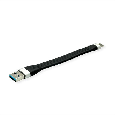 Roline USB 3.2 Gen 1 Silicone Cable A-c, M M, Black 11CM — image 1