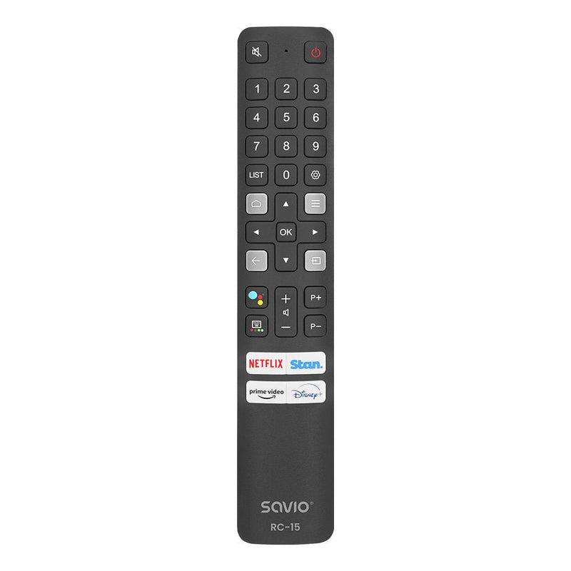 Savio RC-15 Remote Control Universal/Reemplazo Tcl, Smart TV