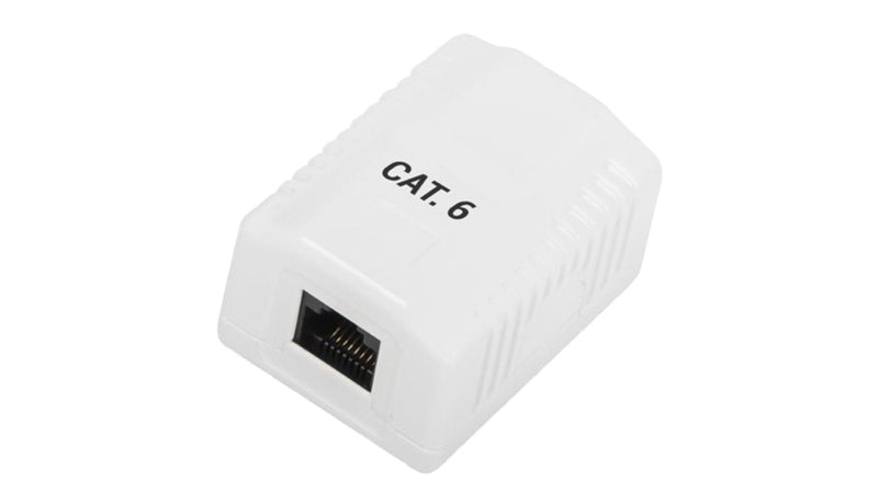 Phasak Box Of Surface 1x RJ45 UTP CAT.6 Dual Ent. Inf. White