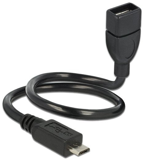 Delock USB Cable 2.0 Micro-b Male USB 2.0 Type a Female 0.35M