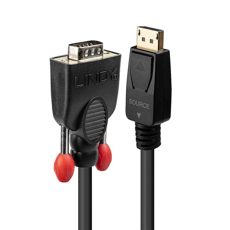 Lindy 41940 Cable 0,5M VGA (d-sub) DisplayPort Black