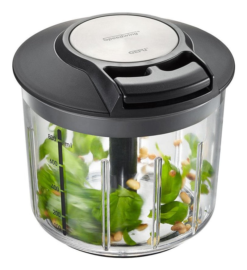 Gefu 13600 Chopper Manual Alimentos Black Silver Transparent