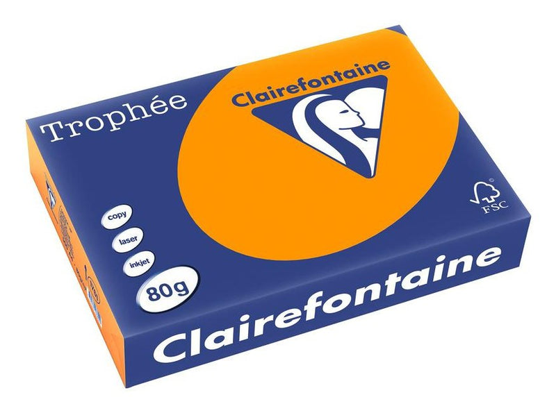 Clairefontaine Paper Copia Trophé And Orange Din A4 80G Qm 500 Hojas