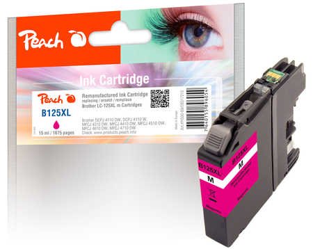 Peach PI500-89 Ink Cartridge Magenta 1 Pieces LC-125XL