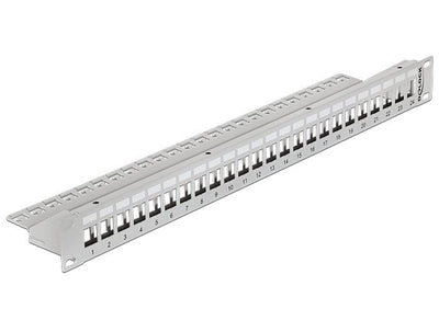 Delock Keystone 19 Patchpanel 24 Port Grey — image 1