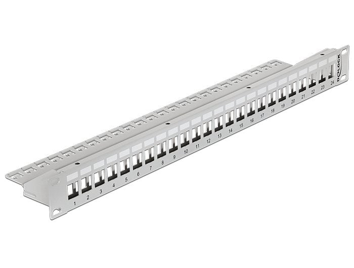 Delock Keystone 19 Patchpanel 24 Port Grey
