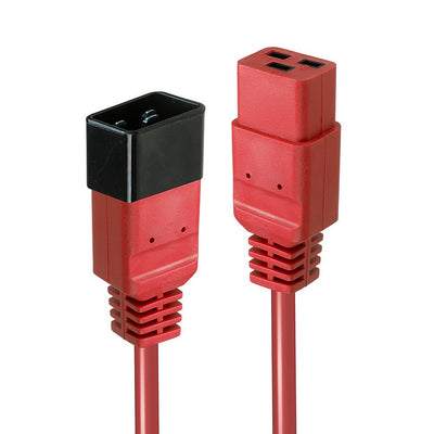 Lindy 30125 Cable Power Black Red 3M C20 C19 — image 1