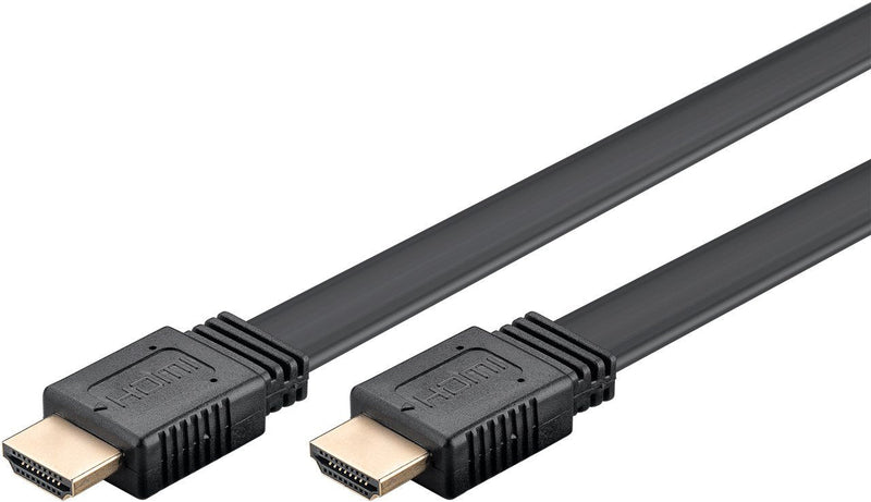 Goobay Cable High Speed HDMI 2.1 Flach With Ethernet 8K / 60 HZ Black 1,5 Meter, 48 Gbit/S) 77134