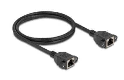 Delock Network Cable Alargador S FTP RJ45 Connector Female a RJ45 Connector Female CAT.6A Flache Version 1M Bl — image 1