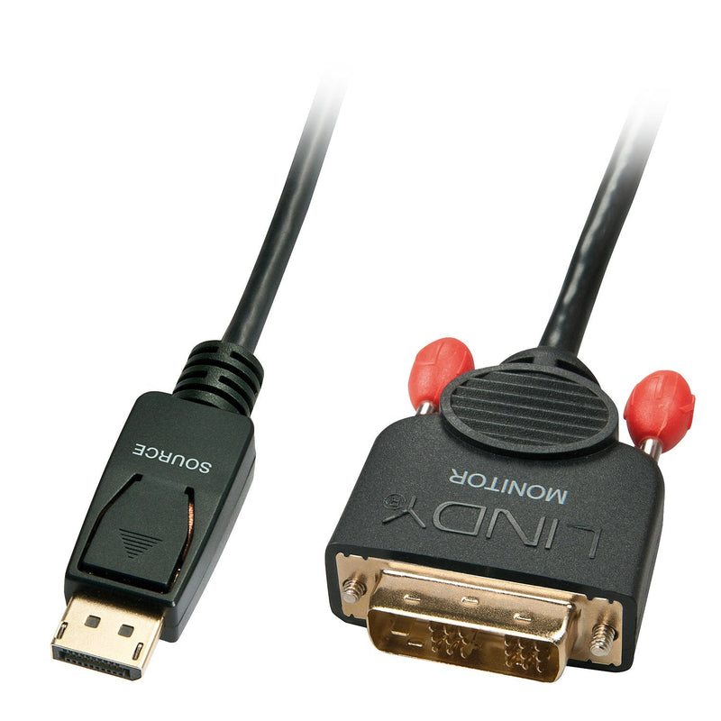 Lindy 41489 Cable 0,5M DisplayPort DVI-d Black