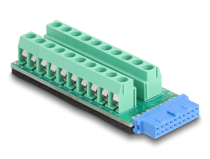 Delock USB Connector Female Poste a Terminalblock Adapter 20 Pin