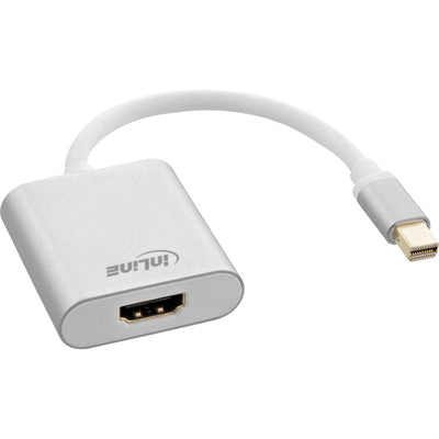 Inline Adapter Mini DisplayPort HDMI Aluminium With Audio, 4K/60HZ, White 0,15M — image 1
