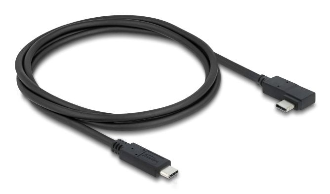 Delock Koaxiales USB 40Gbps Cable Angulado Izquierda Derecha USB PD 3.1 240W 1M