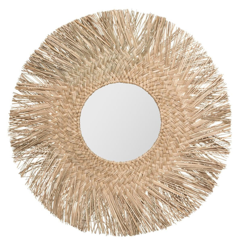 Mirror Junco Natural Ø80CM Mirror Ø30CM) Collection 'jungly'