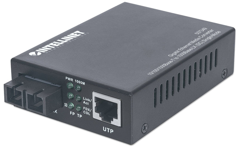 Intellinet Convertidor Medios Gigabit Singlemode 20KM 1310