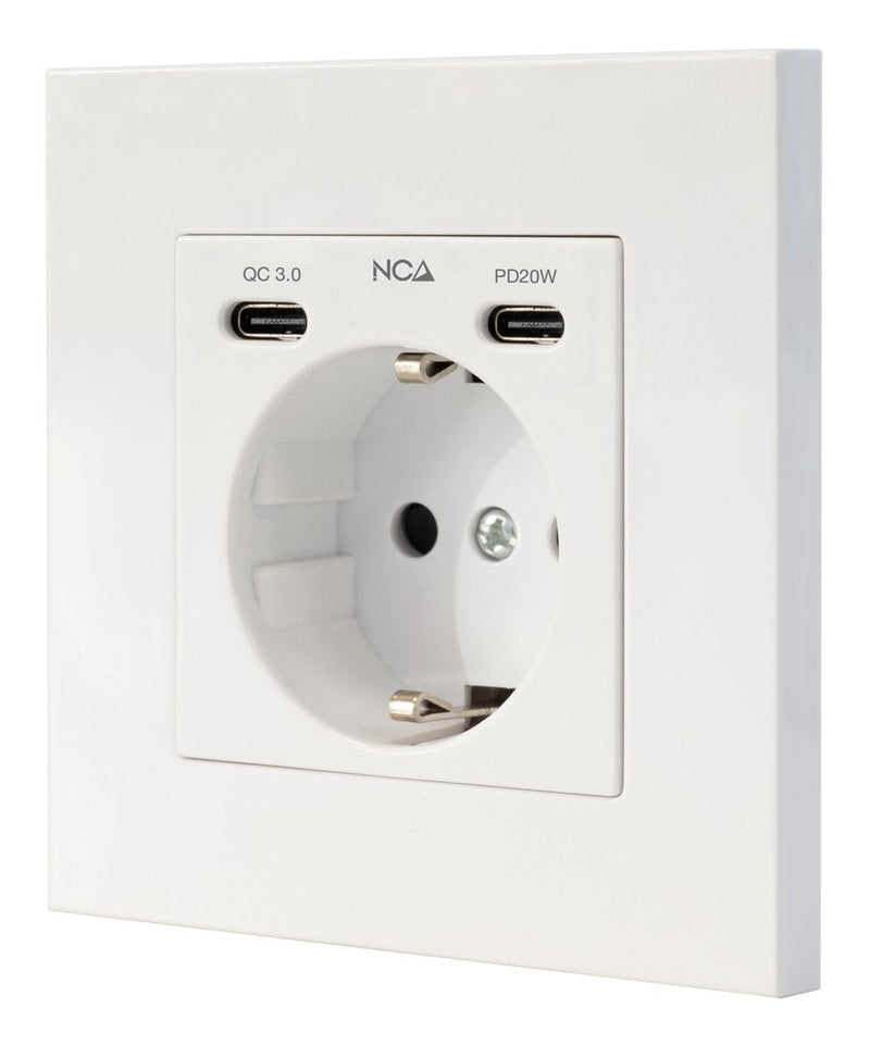 Nanocable Roseta Wall 10 35 0012 1 Schuko 2 USB
