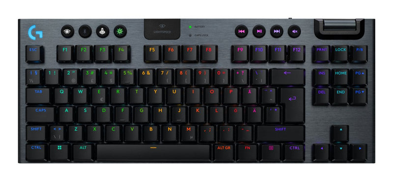 Logitech G G915 X - Keyboard - Lightspeed - Tkl - Retroiluminado - Wireless - Bluetooth 5.0, 2.4GHZ, USB - QWE