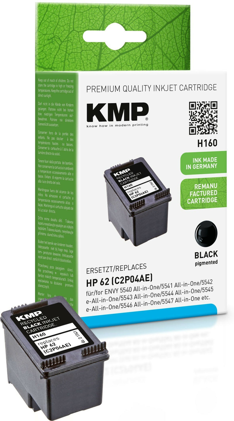 Kmp Cartridge HP NR.62 Pigm Black 200 Páginas H160 Rellenado