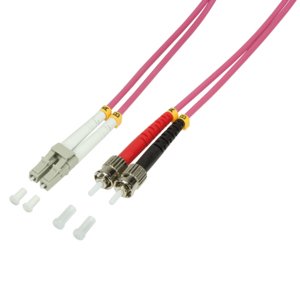 Logilink Lwl Network Cable OM4 Lc St 1,0M Duplex
