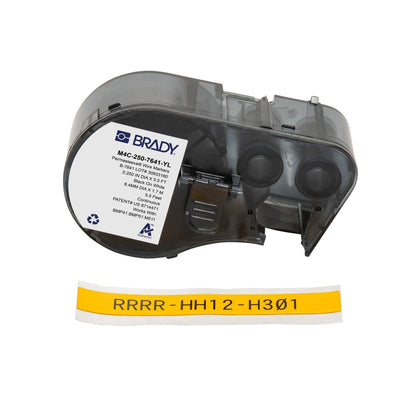 Brady M4C-250-7641-YL Tape Termorretractil Labels - Texto Black Sobre Fondo Yellow - Wide 11.15MM X Long — image 1