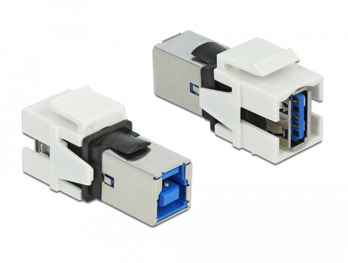 Delock 86394MÓDULO Keystone USB 3.0A Female USB 3.0 B Female Bílá