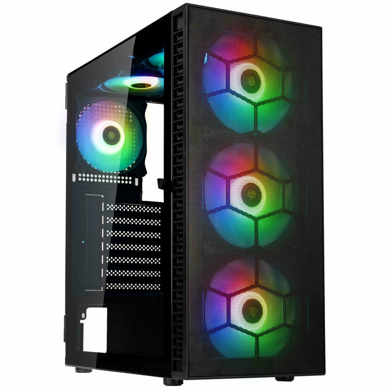 Kolink PC Case Semitorre ATX Observatory Hf Mesh A-rgb Black Bahías Int: 2X3.5'' Or 2.5''/ 2X3.5'' Or 2.5''/ 2