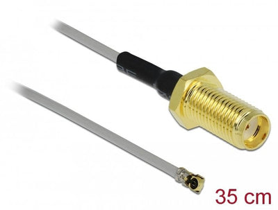 Delock Cable Antenna Sma Female Am Einbau a Mhf® 4 Male 0.81 35CM — image 1