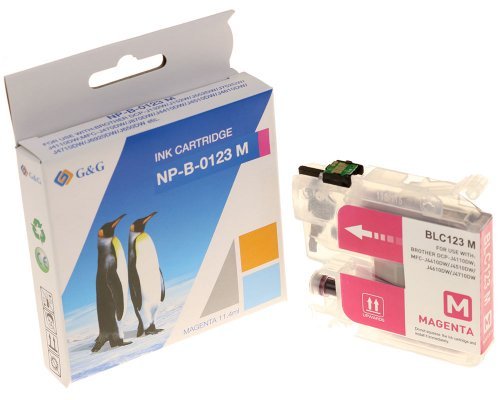 G&g Ink Cartridge Compatible With Brother LC-123M Magenta