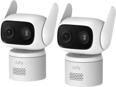 Anker Innovations Eufy Wiredcam C31 2-CAM Pack, Camera Security Ip, Indoor & Outdoor Wireless White 360°, 130°