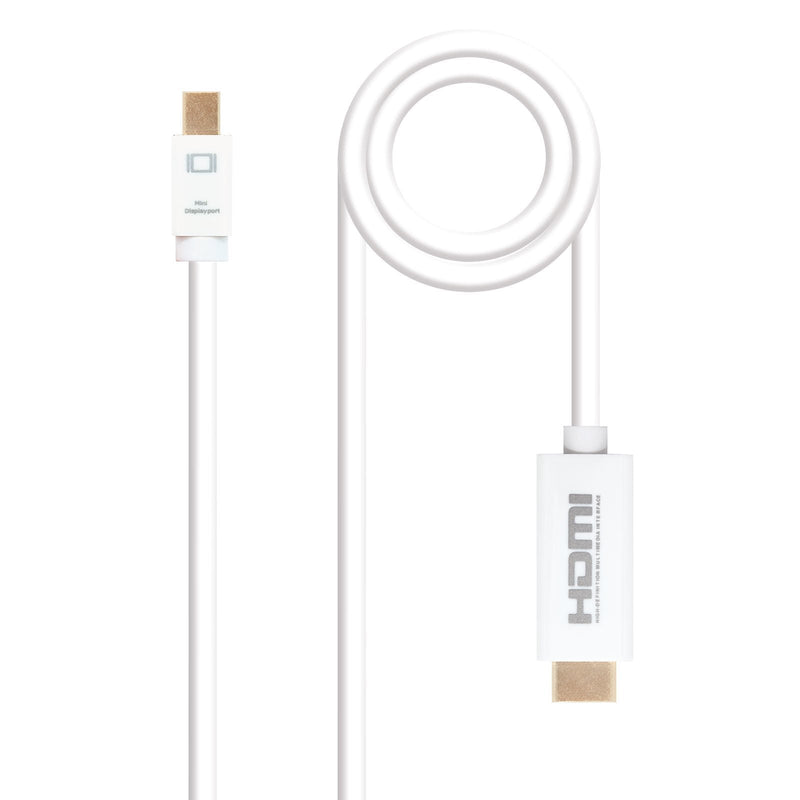 Nanocable Cable Converter Mini DP Male a HDMI V1.4 Male 5M - White
