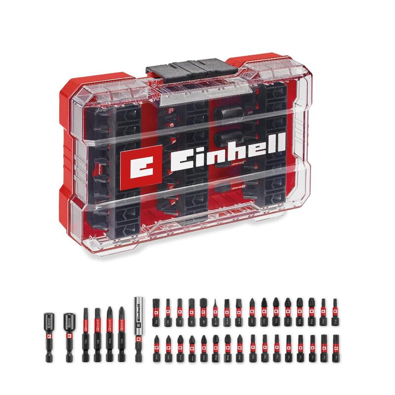 Einhell M-case - Set Of 39 Drill Bits Impacto (puntas 25MM, Puntas 50MM, Keys Hexagonales, Stand Drill Bits 60