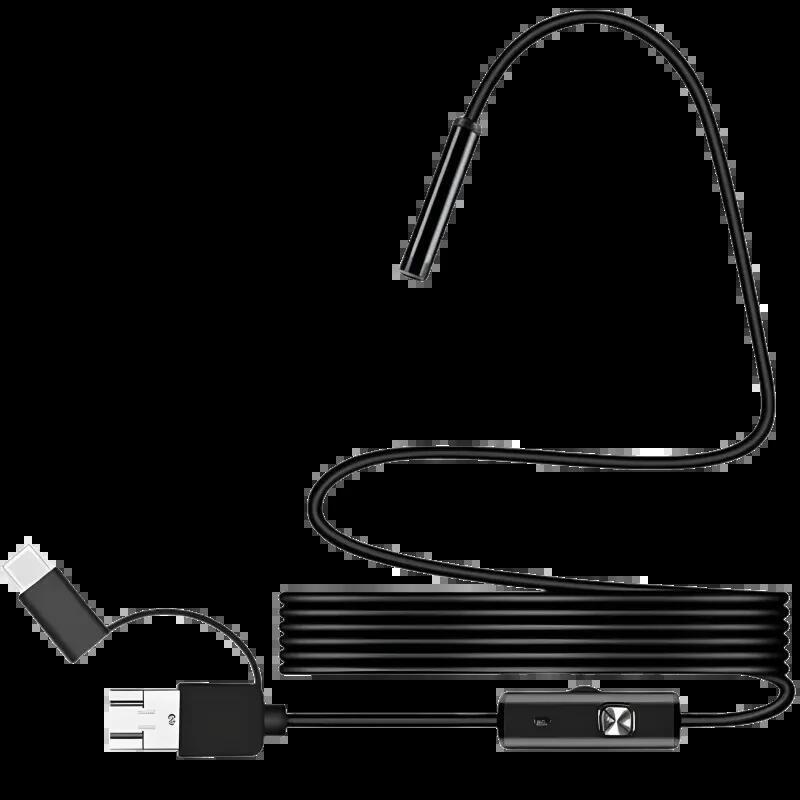 Endoscopio Digital 8MM Large Angular 1080P (usb-a/Microusb/Type-c) Cable Flexible – 3.5M