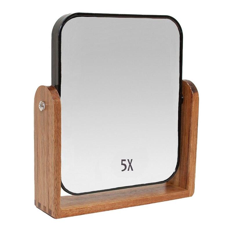 Mirror Aumento X2 Pie Acacia With Finish Black 18 X 4,5 X 20,5CM