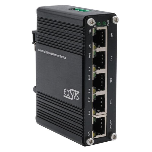 Exsys EX-62020POE 5-PORT Industrial Ethernet Switch PoE — image 1
