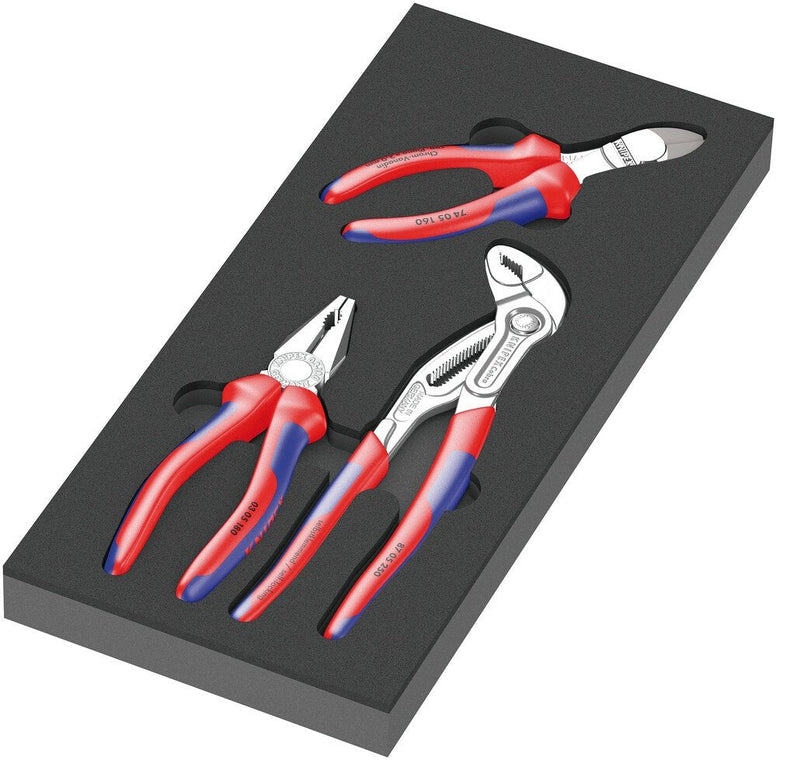 Wera 9780 Inserto Espuma Knipex Set Of Pliers 1, 3 Pieces Black/Grey Tray Espuma Carro Workshop