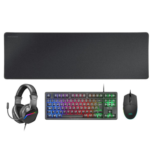 Mars Gaming Combo Pack MCPRGB3 Black Mouse Pad XXL + Keyboard Tkl H-mech Frgb + Mouse RGB Flow With Up To 3200 — image 1