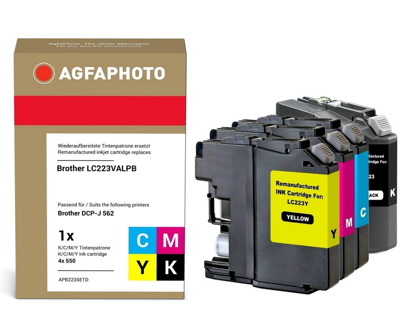 Agfaphoto APB223SETD Ink Cartridge Black Cyan Magenta Yellow